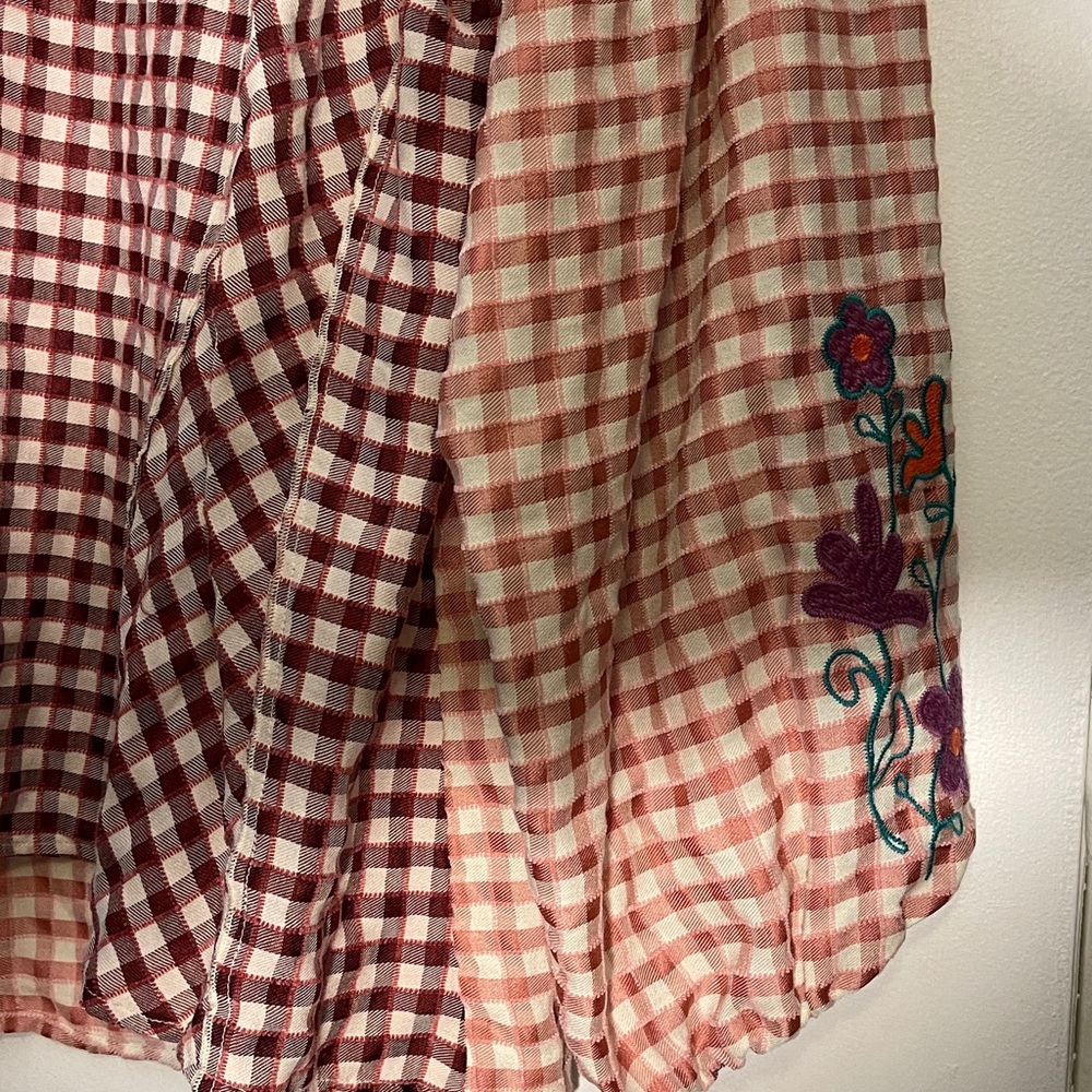 Three Bird Nest Bohemela Patchwork Gingham Long-S… - image 6